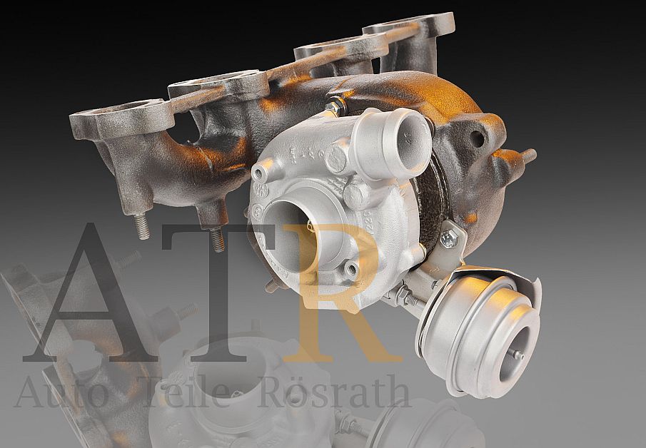 Turbolader Garrett (generalüberholt) für Audi, Ford, Seat, Skoda, VW, 1.9L TDI – 74-85Kw, ATD-, AJM-, ASV-, BVK MOTOR (DIESEL), 713673-0006, 038253019A – Vorschau 3