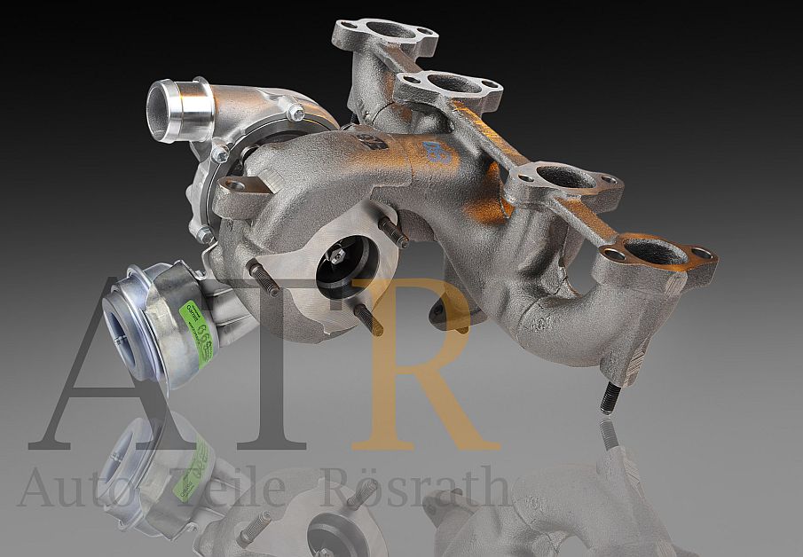 Turbolader Garrett (generalüberholt) für Audi, Seat, Skoda und Volkswagen- 66-81 Kw, ALH, AHF,AJM, AUY, 713672-5006S, 038253019D – Vorschau 3
